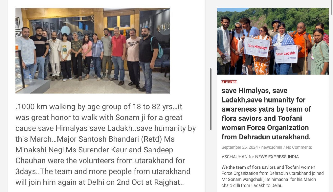 Save Himalayas & Save Ladakh Yatra